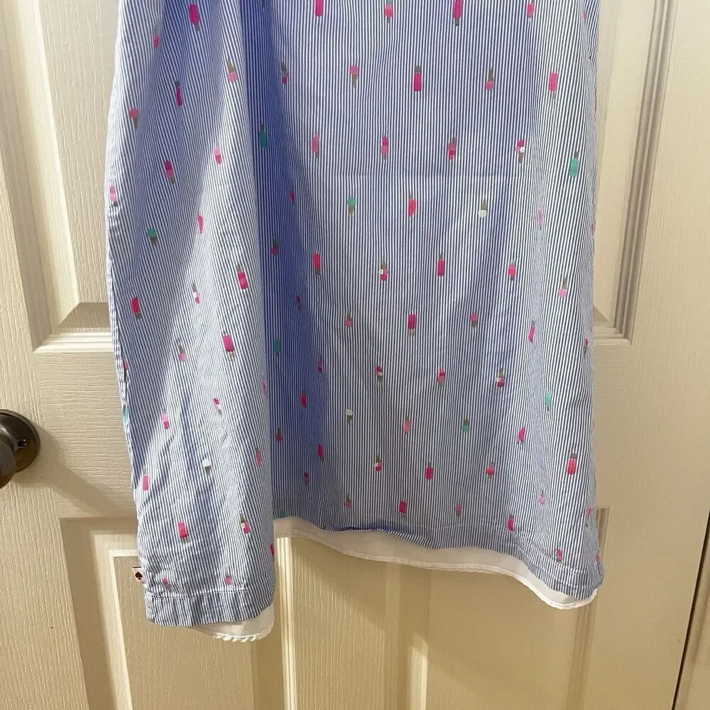 Kate Spade Skirt the Rules One Shoulder Striped Ice Cream Popsicle Dress Girl 14